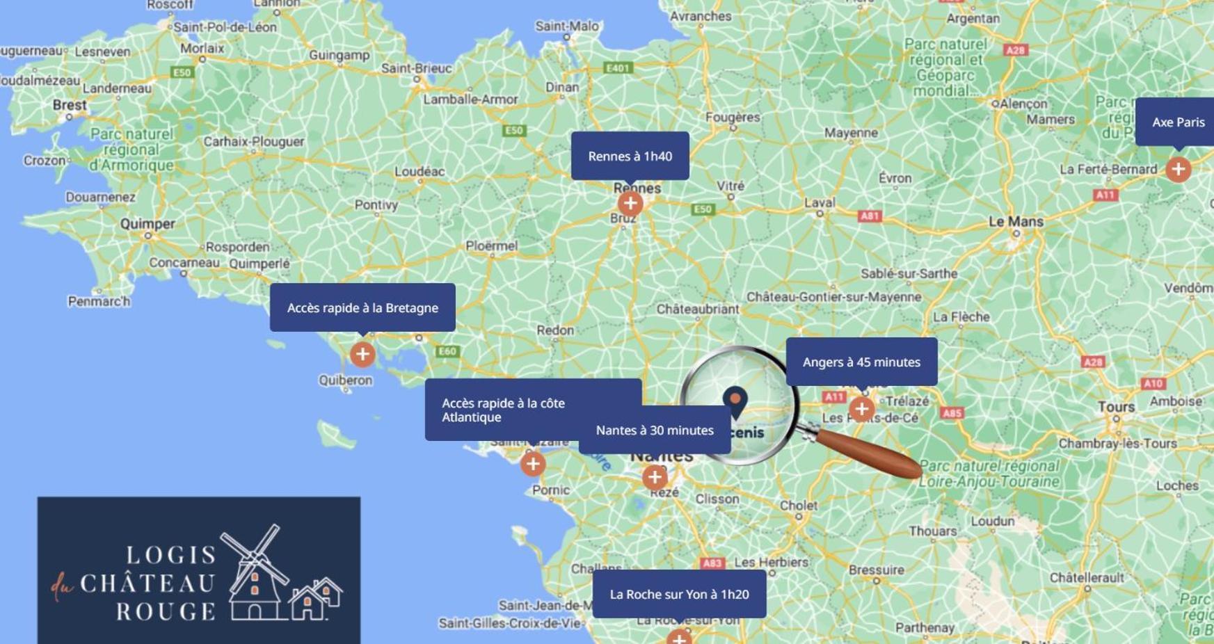 Maison De 2 Chambres Proche A11 Ancenis, Logis Du Chateau Rouge Mésanger Kültér fotó